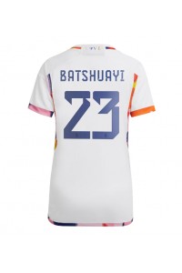 België Michy Batshuayi #23 Voetbaltruitje Uit tenue Dames WK 2022 Korte Mouw